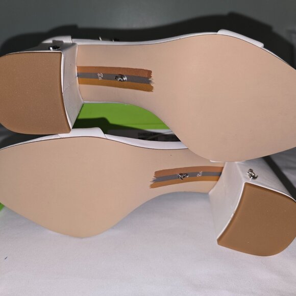 Sam Edelman Daniella Block Heel Sandal in Bright White Leather, Size US 8.5, NIB - Picture 5 of 8